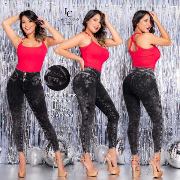 Jeans Push Up Negro By Jessica