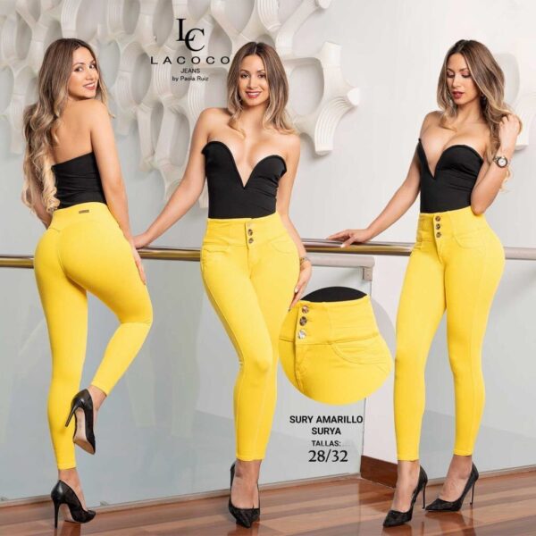 Jeans Push Up Amarillo By Jessica