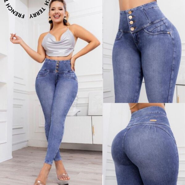 Jeans Push Up Celeste Mateado By Jessica