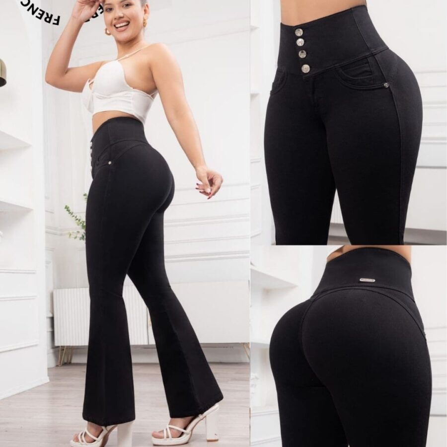 Jeans Push Up Negro Basic By Jessica